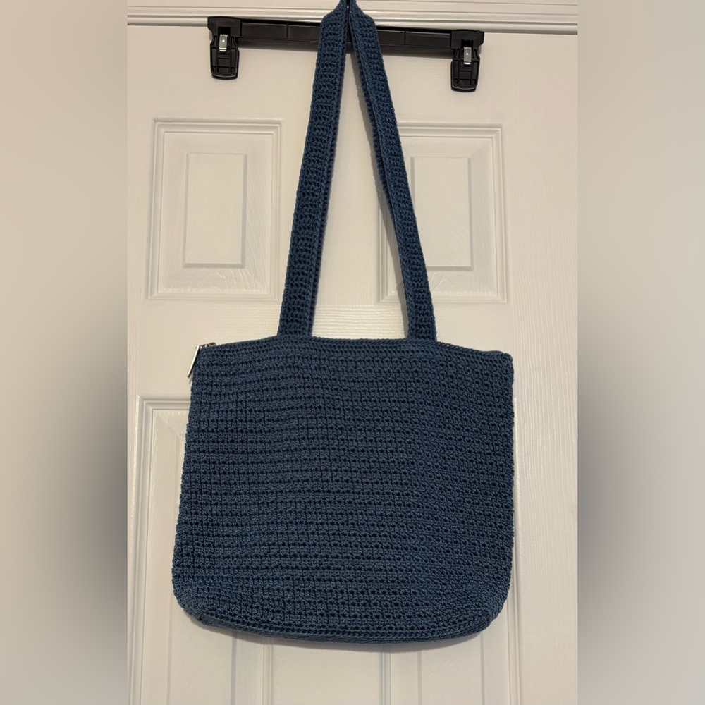 The Sak Blue Crochet Double Strap Purse